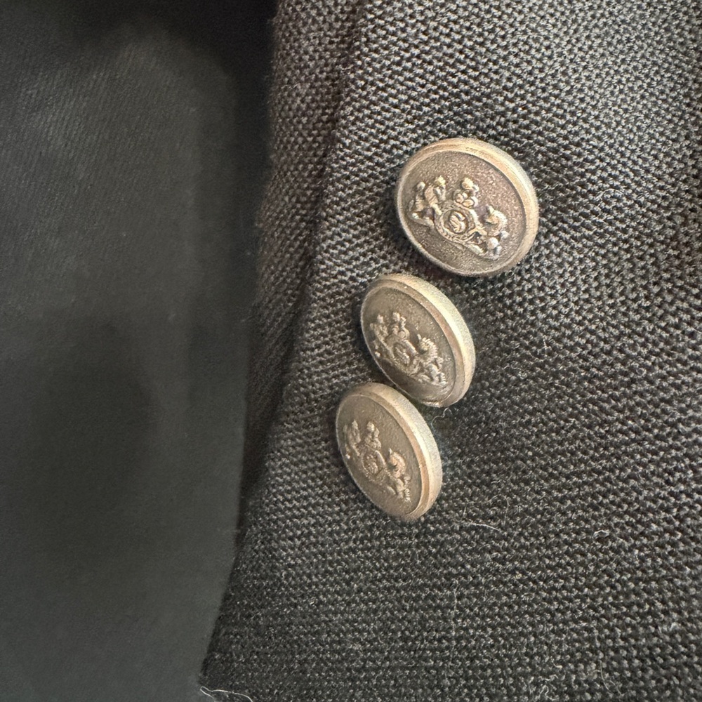 Like new Stafford size 46R Black Two-Button Men's Sport Coat. Classic. Textured - Picture 4 of 7